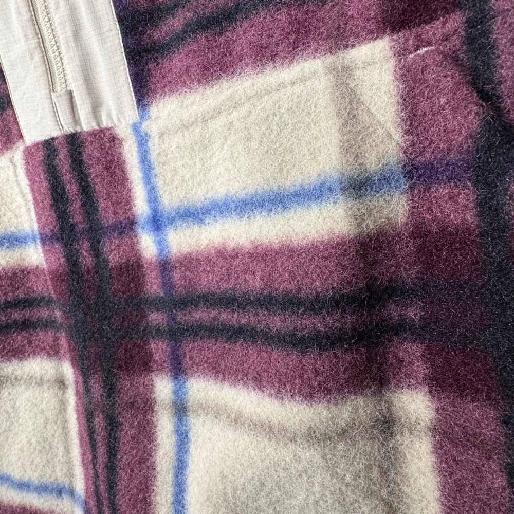 Alpine Design Women Plaid Wayfarer Fleece 1/4 Zip Pullover Shacket L Cabincore - Picture 6 of 12